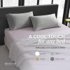 imageBeckham Hotel Collection Cooling Pillowcases for Hot Sleepers StandardQueen Size Set of 2 Cool Bedding Envelope Closure Silky Soft Breathable MoistureWicking Aqua Gray03  Dark Gray