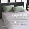 imageBeckham Hotel Collection Cooling Pillowcases for Hot Sleepers StandardQueen Size Set of 2 Cool Bedding Envelope Closure Silky Soft Breathable MoistureWicking Aqua Gray02  Aqua Gray