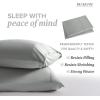 imageBeckham Hotel Collection Cooling Pillowcases for Hot Sleepers StandardQueen Size Set of 2 Cool Bedding Envelope Closure Silky Soft Breathable MoistureWicking Aqua Gray03  Dark Gray