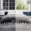 imageBeckham Hotel Collection FullQueen Size Comforter  1600 Series Down Alternative Home Bedding ampamp Duvet Insert  CreamSlate Gray