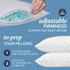 imageBeckham Hotel Collection King Size Memory Foam Adjustable Fill Bed Pillows Set of 2  Cooling Shredded Foam Pillow for Back Stomach or Side SleepersKing Customizable Foam