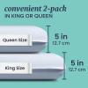 imageBeckham Hotel Collection Memory Foam Firm Bed Pillows  King Size 2 Pack Block Shaped Pillow for Side ampamp Back Sleepers