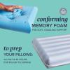 imageBeckham Hotel Collection Memory Foam Firm Bed Pillows  King Size 2 Pack Block Shaped Pillow for Side ampamp Back Sleepers