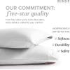 imageBeckham Hotel Collection Queen Size Pillow Protectors ampamp Cotton Pillowcases  Set of 2
