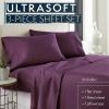 imageHC COLLECTION Bed Sheets Set Queen with 2 Pillowcases Hotel Luxury Platinum 1800 Series Brushed Microfiber Deep Pocket Fitted Sheet Fade Resistant Ultra Soft 4 Pcs Bedding for Hot Sleepers Ice Blue09  Purple
