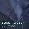 imageHC COLLECTION Bed Sheets Set Queen with 2 Pillowcases Hotel Luxury Platinum 1800 Series Brushed Microfiber Deep Pocket Fitted Sheet Fade Resistant Ultra Soft 4 Pcs Bedding for Hot Sleepers Ice Blue10  Navy