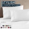 imageHC Collection Pillow Cases Standard SizeQueen Size Set of 2 Microfiber Extra Soft Pillowcases  Easy Care ampamp Machine Washable  WhiteWhite