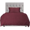 imageHotel Sheets Direct 3 Piece Queen Size Duvet Cover Set 100 Viscose Derived from Bamboo Comforter Cover with 2 Pillow Shams MoistureWicking Silky Soft Texture Cooling Breathable Easy Care GrayBurgundy