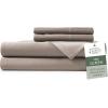 imageHotel Sheets Direct 4 Piece Bed Sheet Set Queen Size 100 Viscose Derived from Bamboo Sheets Set with 2 Pillowcases Cooling ampamp Breathable Luxury Bedding MoistureWicking ampamp Silky Soft Texture White05  Sand