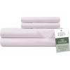 imageHotel Sheets Direct 4 Piece Bed Sheet Set Queen Size 100 Viscose Derived from Bamboo Sheets Set with 2 Pillowcases Cooling ampamp Breathable Luxury Bedding MoistureWicking ampamp Silky Soft Texture White09  Light Pink
