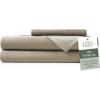 imageHotel Sheets Direct 4 Piece Bed Sheet Set Queen Size 100 Viscose Derived from Bamboo Sheets Set with 2 Pillowcases Cooling ampamp Breathable Luxury Bedding MoistureWicking ampamp Silky Soft Texture White12  Tan