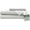 imageHotel Sheets Direct 4 Piece Bed Sheet Set Queen Size 100 Viscose Derived from Bamboo Sheets Set with 2 Pillowcases Cooling ampamp Breathable Luxury Bedding MoistureWicking ampamp Silky Soft Texture White02  Light Gray