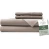 imageHotel Sheets Direct 4 Piece Bed Sheet Set Queen Size 100 Viscose Derived from Bamboo Sheets Set with 2 Pillowcases Cooling ampamp Breathable Luxury Bedding MoistureWicking ampamp Silky Soft Texture White05  Sand