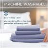 imageHotel Sheets Direct 4 Piece Bed Sheet Set Queen Size 100 Viscose Derived from Bamboo Sheets Set with 2 Pillowcases Cooling ampamp Breathable Luxury Bedding MoistureWicking ampamp Silky Soft Texture White02  Light Gray