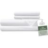 imageHotel Sheets Direct 4 Piece Bed Sheet Set Queen Size 100 Viscose Derived from Bamboo Sheets Set with 2 Pillowcases Cooling ampamp Breathable Luxury Bedding MoistureWicking ampamp Silky Soft Texture White01  White