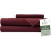 imageHotel Sheets Direct 4 Piece Bed Sheet Set Queen Size 100 Viscose Derived from Bamboo Sheets Set with 2 Pillowcases Cooling ampamp Breathable Luxury Bedding MoistureWicking ampamp Silky Soft Texture White15  Burgundy