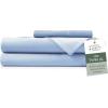 imageHotel Sheets Direct 4 Piece Bed Sheet Set Queen Size 100 Viscose Derived from Bamboo Sheets Set with 2 Pillowcases Cooling ampamp Breathable Luxury Bedding MoistureWicking ampamp Silky Soft Texture White06  Light Blue