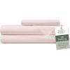 imageHotel Sheets Direct 4 Piece Bed Sheet Set Queen Size 100 Viscose Derived from Bamboo Sheets Set with 2 Pillowcases Cooling ampamp Breathable Luxury Bedding MoistureWicking ampamp Silky Soft Texture White11  Pure Peach Puree