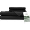 imageHotel Sheets Direct 4 Piece Bed Sheet Set Queen Size 100 Viscose Derived from Bamboo Sheets Set with 2 Pillowcases Cooling ampamp Breathable Luxury Bedding MoistureWicking ampamp Silky Soft Texture White13  Black