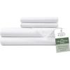 imageHotel Sheets Direct 4 Piece Bed Sheet Set Queen Size 100 Viscose Derived from Bamboo Sheets Set with 2 Pillowcases Cooling ampamp Breathable Luxury Bedding MoistureWicking ampamp Silky Soft Texture White01  White