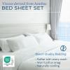 imageHotel Sheets Direct 4 Piece Bed Sheet Set Queen Size 100 Viscose Derived from Bamboo Sheets Set with 2 Pillowcases Cooling ampamp Breathable Luxury Bedding MoistureWicking ampamp Silky Soft Texture White02  Light Gray