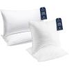 imageBeckham Hotel Collection Bed Pillows King Size ampamp Euro Size Throw Pillows  Sets of 2