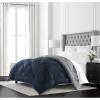 imageBeckham Hotel Collection Goose Down Alternative Reversible  All Season  Premium Quality Luxury Comforter  FullQueen  NavySleet