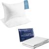 imageBeckham Hotel Collection King Size Memory Foam Bed Pillows ampamp Cooling Pillowcases  Set of 2