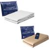 imageBeckham Hotel Collection White Cooling ampamp Sand Cotton Pillowcases  Queen