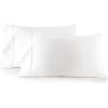 imageHC Collection Pillow Cases Standard SizeQueen Size Set of 2 Microfiber Extra Soft Pillowcases  Easy Care ampamp Machine Washable  WhiteWhite
