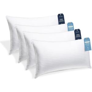 imageBeckham Hotel Collection  4 King Pillow Set  2 Down Alt ampamp 2 Memory Foam King Pillows