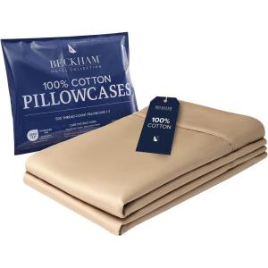 imageBeckham Hotel Collection 100 Cotton Pillow Cases StandardQueen Size Set of 2 500TC Luxury Sateen Pillowcases Open End Breathable MoistureWicking Aqua Gray04  Sand