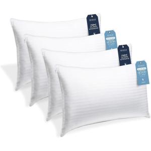 imageBeckham Hotel Collection 4Pillow Set  2 Down Alt ampamp 2 Memory Foam Queen Pillows
