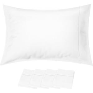 imageBeckham Hotel Collection Soft Brushed Microfiber Wrinkle Resistant Luxury King Pillow Case 4 Pack White