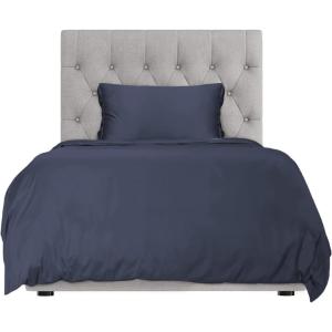 imageHotel Sheets Direct 3 Piece Queen Size Duvet Cover Set 100 Viscose Derived from Bamboo Comforter Cover with 2 Pillow Shams MoistureWicking Silky Soft Texture Cooling Breathable Easy Care GrayNavy Blue