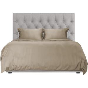 imageHotel Sheets Direct 3 Piece Queen Size Duvet Cover Set 100 Viscose Derived from Bamboo Comforter Cover with 2 Pillow Shams MoistureWicking Silky Soft Texture Cooling Breathable Easy Care GrayTan