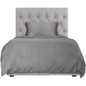 imageHotel Sheets Direct 3 Piece Queen Size Duvet Cover Set 100 Viscose Derived from Bamboo Comforter Cover with 2 Pillow Shams MoistureWicking Silky Soft Texture Cooling Breathable Easy Care GrayDark Gray