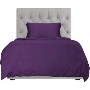 imageHotel Sheets Direct 3 Piece Queen Size Duvet Cover Set 100 Viscose Derived from Bamboo Comforter Cover with 2 Pillow Shams MoistureWicking Silky Soft Texture Cooling Breathable Easy Care GrayPurple