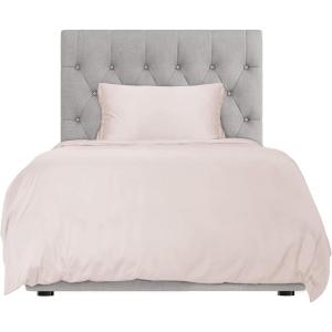 imageHotel Sheets Direct 3 Piece Queen Size Duvet Cover Set 100 Viscose Derived from Bamboo Comforter Cover with 2 Pillow Shams MoistureWicking Silky Soft Texture Cooling Breathable Easy Care GrayPure Peach Puree