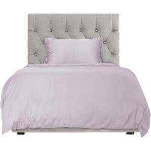 imageHotel Sheets Direct 3 Piece Queen Size Duvet Cover Set 100 Viscose Derived from Bamboo Comforter Cover with 2 Pillow Shams MoistureWicking Silky Soft Texture Cooling Breathable Easy Care GrayLight Pink