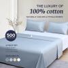 imageBeckham Hotel Collection Cal King Sheet Set 100 Cotton 500TC Luxury Sateen Bedding 16 Deep Pocket MoistureWicking 4Piece Sand02  Gray