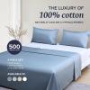 imageBeckham Hotel Collection Cal King Sheet Set 100 Cotton 500TC Luxury Sateen Bedding 16 Deep Pocket MoistureWicking 4Piece Sand03  Dark Gray