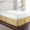 imageHC Collection Bed Skirt Soft Microfiber Box Spring Cover Bed Skirting Queen Size 14quot Inch Drop Wrinkle ampamp Fade Resistant  GrayBeige