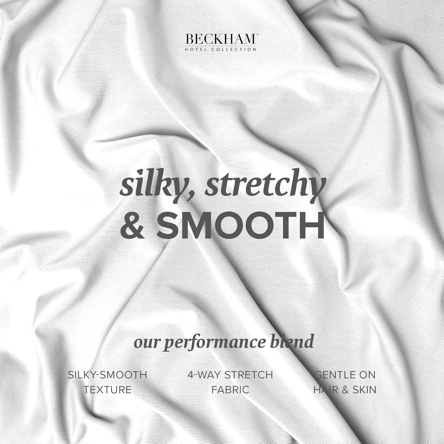 imageBeckham Hotel Collection White Cooling ampamp Sand Cotton Pillowcases  King