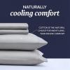 imageBeckham Hotel Collection Cotton King Sheet 4Piece Set with 2 Additional Cooling Pillow Cases for Hot Sleepers Gray