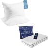 imageBeckham Hotel Collection King Size Memory Foam Bed Pillows amp Cotton Pillowcases  Set of 2