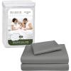 imageBeckham Hotel Collection Twin Size Mattress Pad amp Dark Gray Cotton Sheet Set Deep Pocket All Season Use