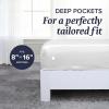 imageBeckham Hotel Collection California King Size Mattress Pad amp White Cotton Sheet Set Deep Pocket All Season Use
