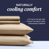 imageBeckham Hotel Collection Cotton Queen Sheet 4Piece Set with 2 Additional Cooling Pillow Cases for Hot Sleepers Sand