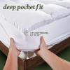 imageBeckham Hotel Collection Queen Size Mattress Pad amp Gray Cotton Sheet Set Deep Pocket All Season Use